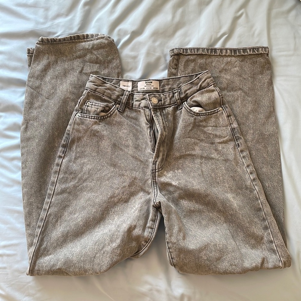Bershka Grey 90's Jeans Size 0